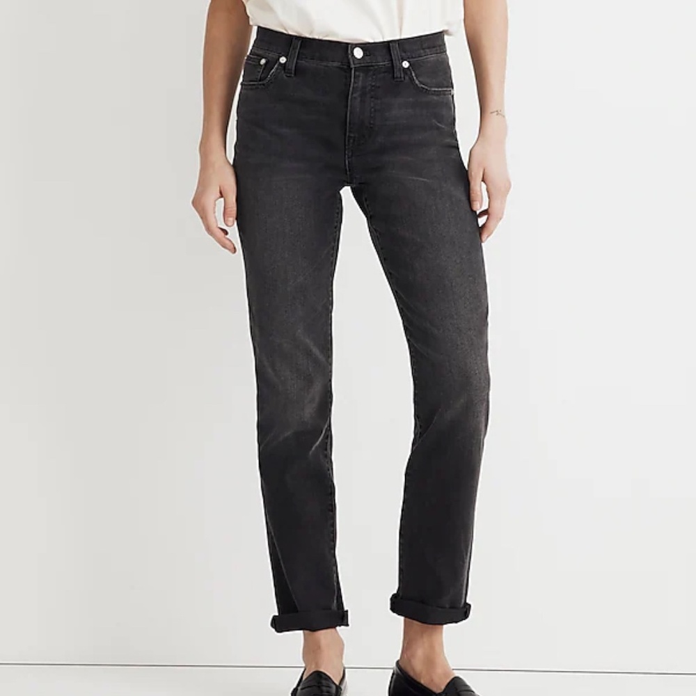 Madewell Faded Black High Waist Slim Boyjean Size 29